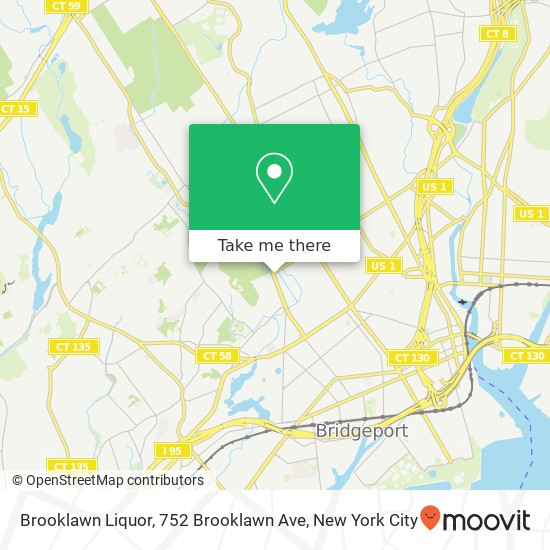 Mapa de Brooklawn Liquor, 752 Brooklawn Ave