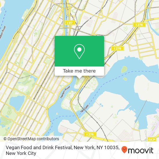 Vegan Food and Drink Festival, New York, NY 10035 map