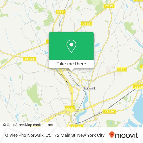 Mapa de Q Viet-Pho Norwalk, Ct, 172 Main St