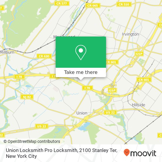 Union Locksmith Pro Locksmith, 2100 Stanley Ter map