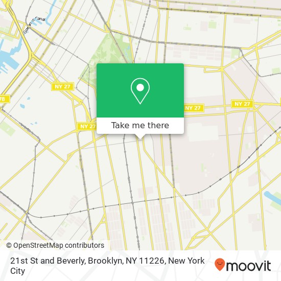 Mapa de 21st St and Beverly, Brooklyn, NY 11226