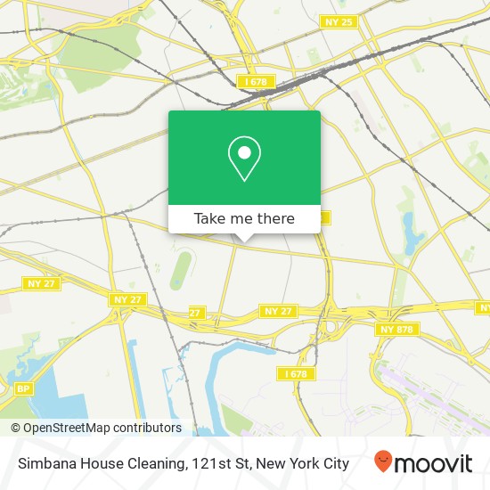 Simbana House Cleaning, 121st St map