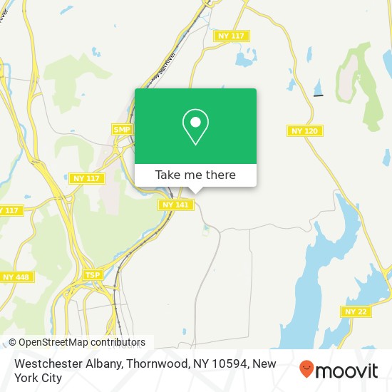 Mapa de Westchester Albany, Thornwood, NY 10594