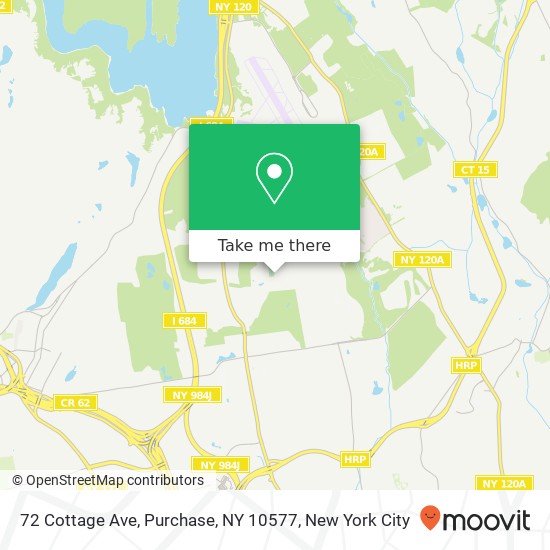 Mapa de 72 Cottage Ave, Purchase, NY 10577