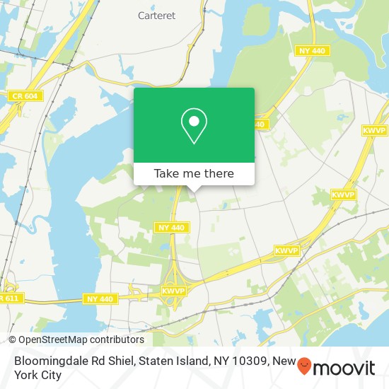 Mapa de Bloomingdale Rd Shiel, Staten Island, NY 10309
