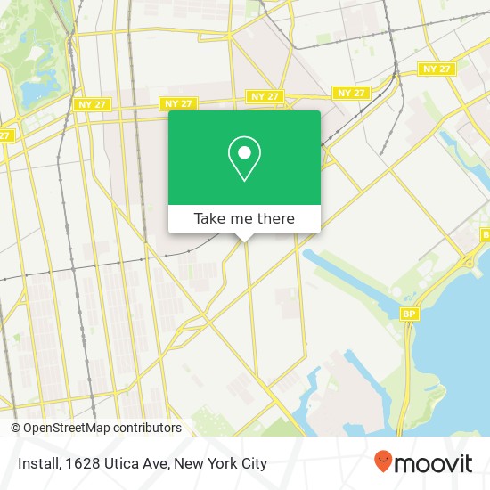 Install, 1628 Utica Ave map