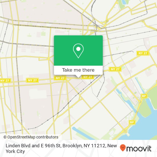 Mapa de Linden Blvd and E 96th St, Brooklyn, NY 11212