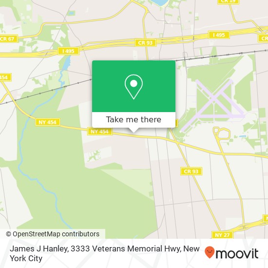 James J Hanley, 3333 Veterans Memorial Hwy map