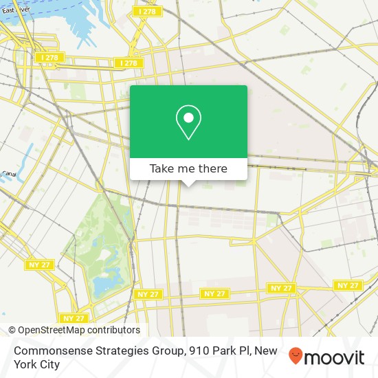 Commonsense Strategies Group, 910 Park Pl map