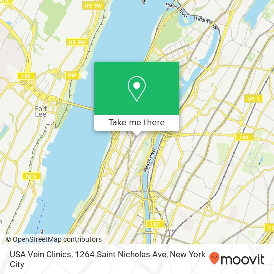 USA Vein Clinics, 1264 Saint Nicholas Ave map