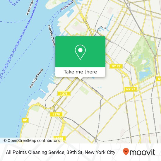 All Points Cleaning Service, 39th St map