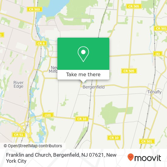 Mapa de Franklin and Church, Bergenfield, NJ 07621