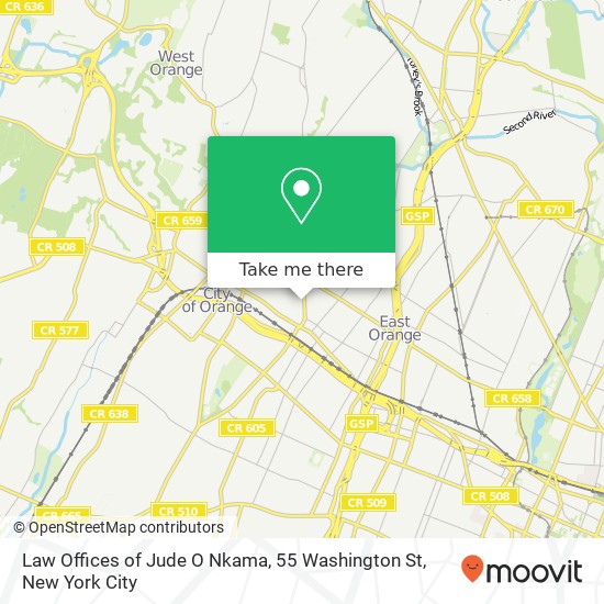 Mapa de Law Offices of Jude O Nkama, 55 Washington St