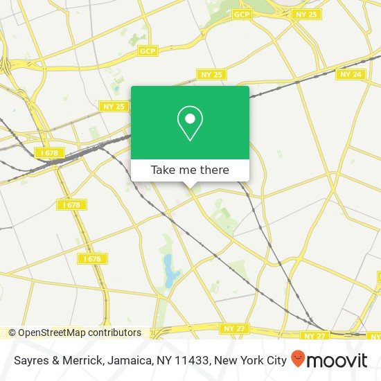Mapa de Sayres & Merrick, Jamaica, NY 11433