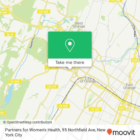 Partners for Women's Health, 95 Northfield Ave map