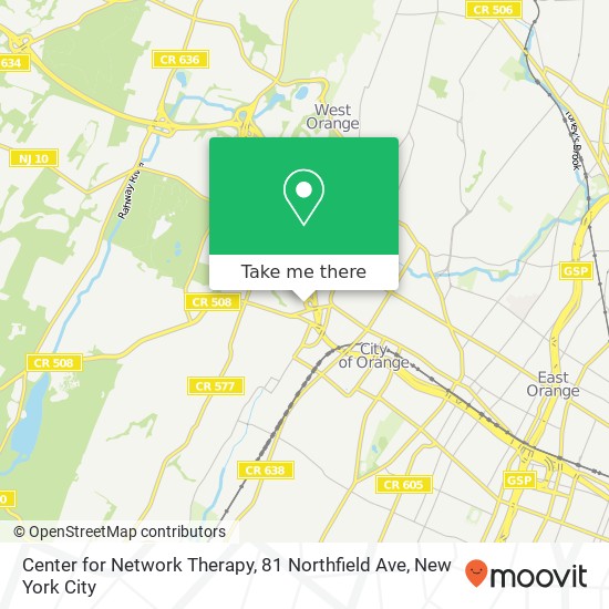 Center for Network Therapy, 81 Northfield Ave map