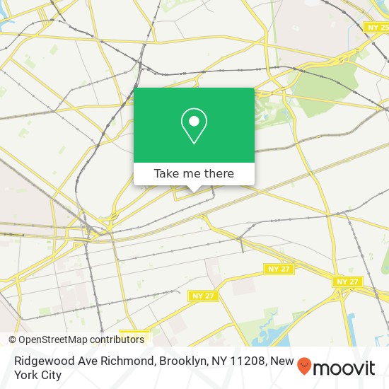Ridgewood Ave Richmond, Brooklyn, NY 11208 map