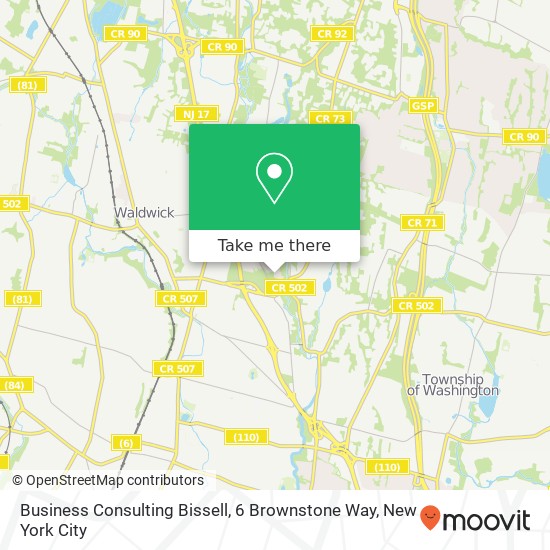 Mapa de Business Consulting Bissell, 6 Brownstone Way