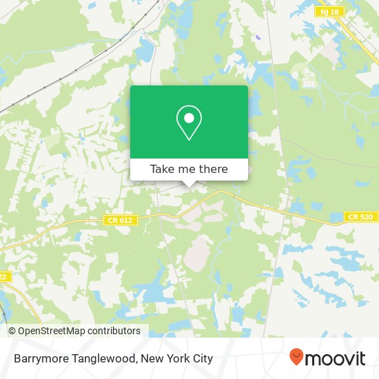 Mapa de Barrymore Tanglewood, Monroe Twp, NJ 08831