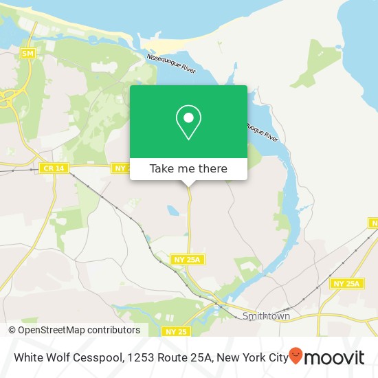 Mapa de White Wolf Cesspool, 1253 Route 25A