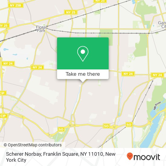 Mapa de Scherer Norbay, Franklin Square, NY 11010