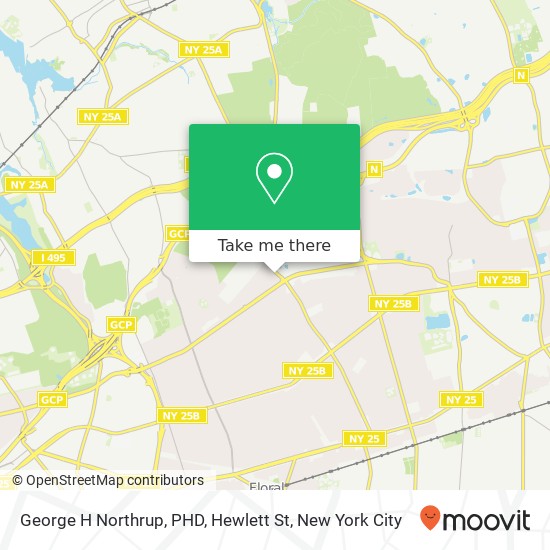 Mapa de George H Northrup, PHD, Hewlett St