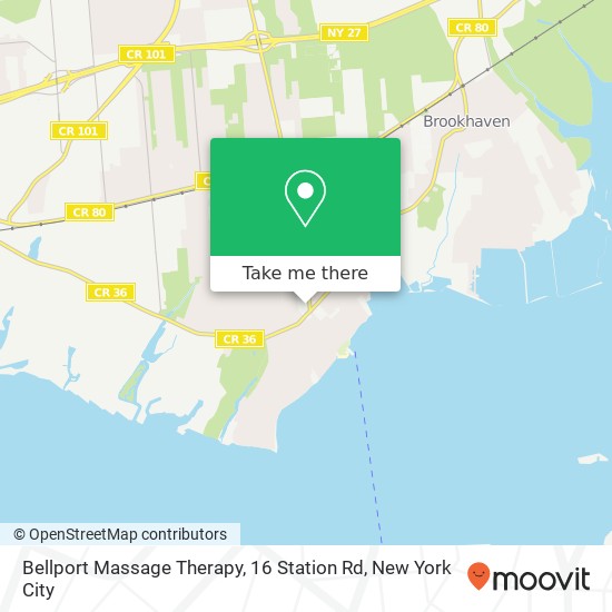 Mapa de Bellport Massage Therapy, 16 Station Rd