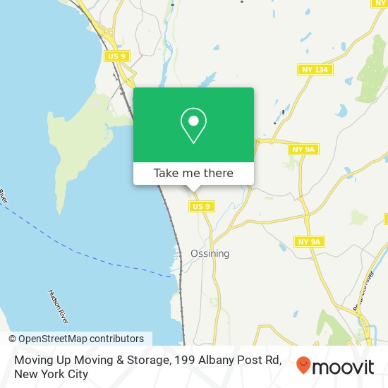 Mapa de Moving Up Moving & Storage, 199 Albany Post Rd