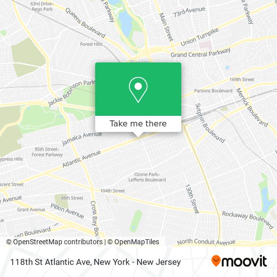 118th St Atlantic Ave map