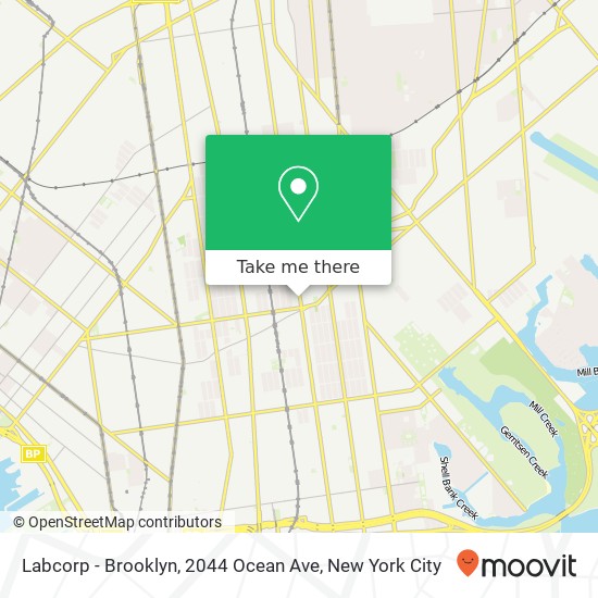 Mapa de Labcorp - Brooklyn, 2044 Ocean Ave