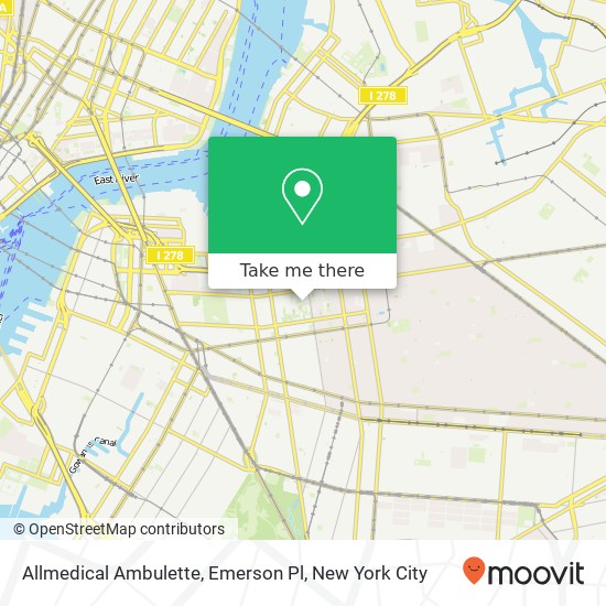 Allmedical Ambulette, Emerson Pl map