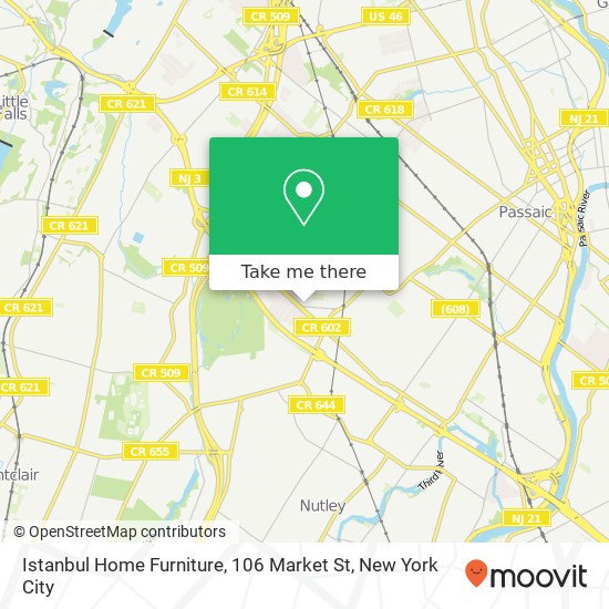 Istanbul Home Furniture, 106 Market St map