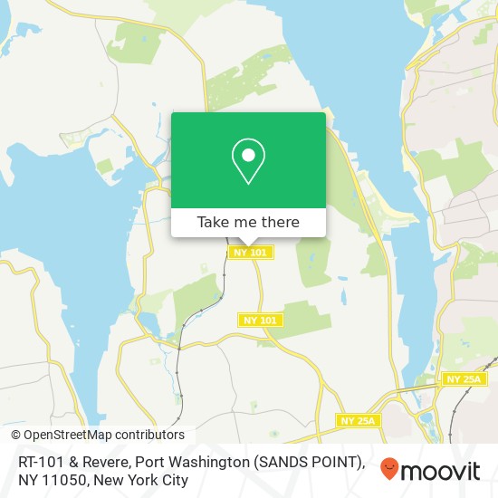Mapa de RT-101 & Revere, Port Washington (SANDS POINT), NY 11050