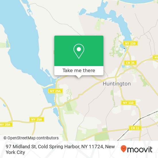 Mapa de 97 Midland St, Cold Spring Harbor, NY 11724