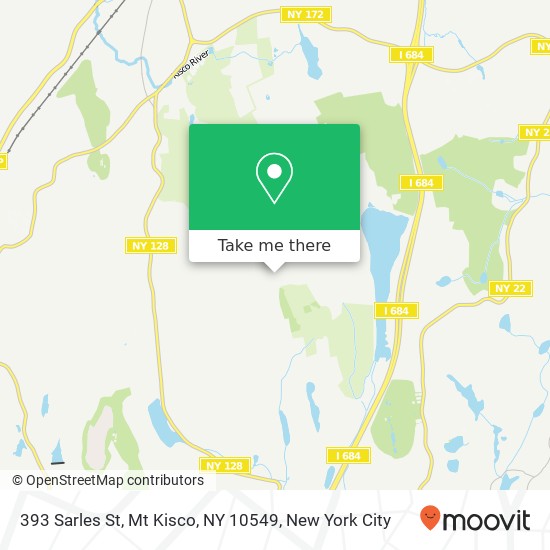Mapa de 393 Sarles St, Mt Kisco, NY 10549