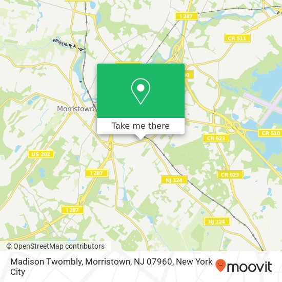 Mapa de Madison Twombly, Morristown, NJ 07960