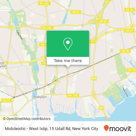Mapa de Mobileistic - West Islip, 15 Udall Rd