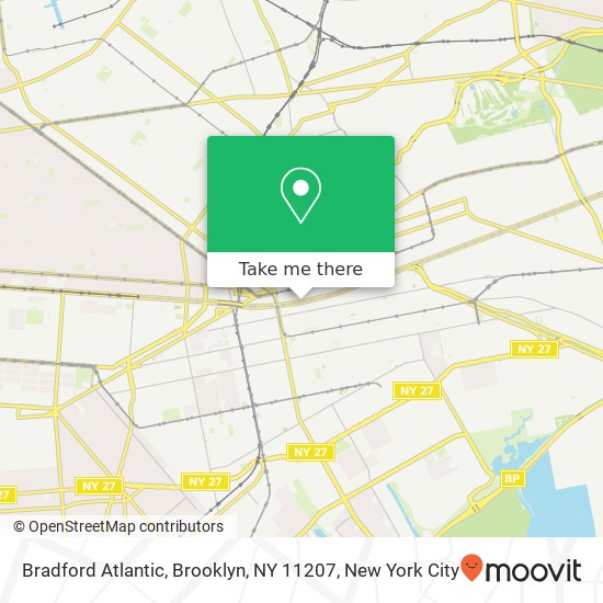 Mapa de Bradford Atlantic, Brooklyn, NY 11207