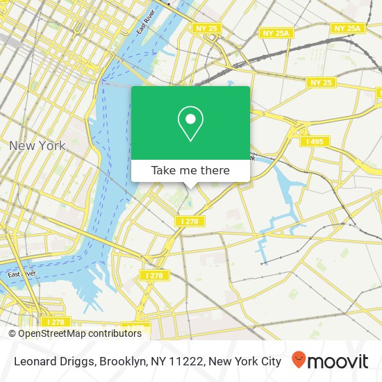 Leonard Driggs, Brooklyn, NY 11222 map