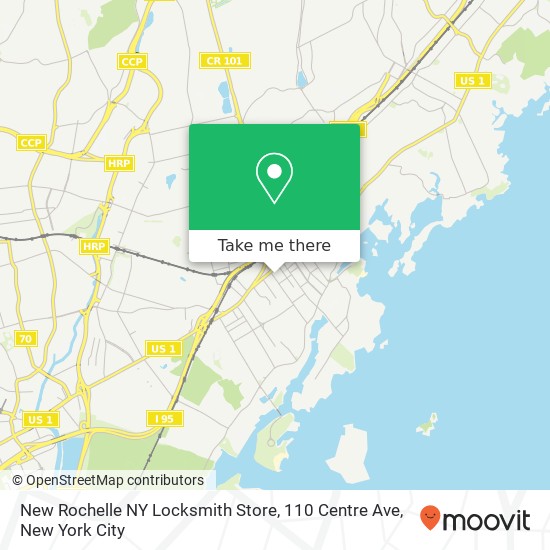 New Rochelle NY Locksmith Store, 110 Centre Ave map