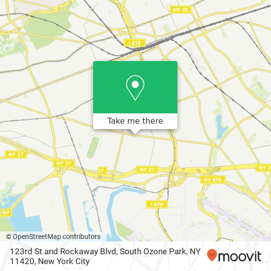 Mapa de 123rd St and Rockaway Blvd, South Ozone Park, NY 11420