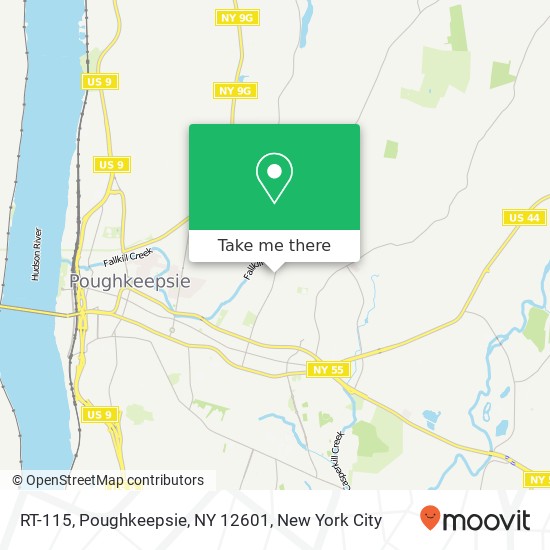 RT-115, Poughkeepsie, NY 12601 map