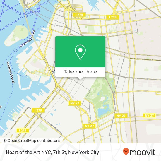 Heart of the Art NYC, 7th St map