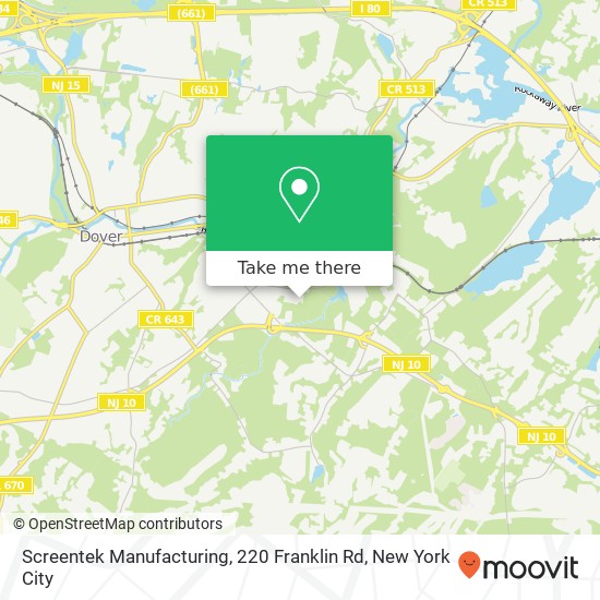 Screentek Manufacturing, 220 Franklin Rd map