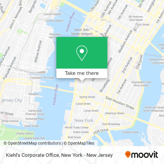 Mapa de Kiehl's Corporate Office