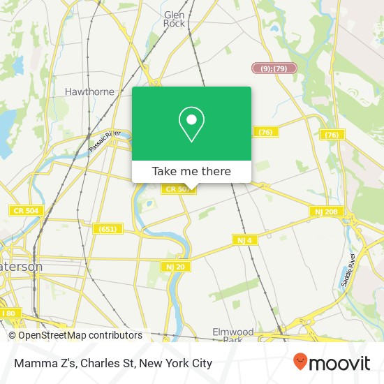 Mapa de Mamma Z's, Charles St