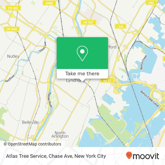 Mapa de Atlas Tree Service, Chase Ave