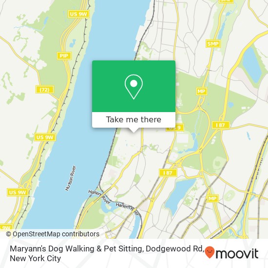 Maryann's Dog Walking & Pet Sitting, Dodgewood Rd map