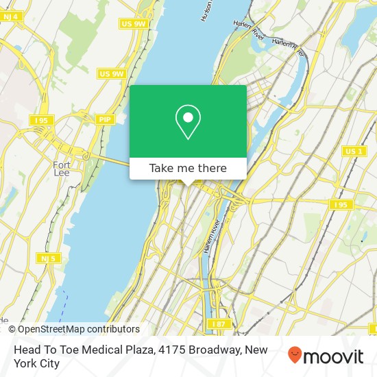 Head To Toe Medical Plaza, 4175 Broadway map