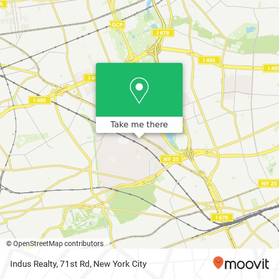 Indus Realty, 71st Rd map